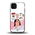 netflix and chill back phone cover | glass case for iphone 15 plus