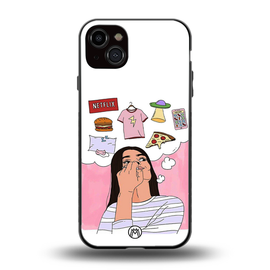 netflix and chill back phone cover | glass case for iphone 14 plus