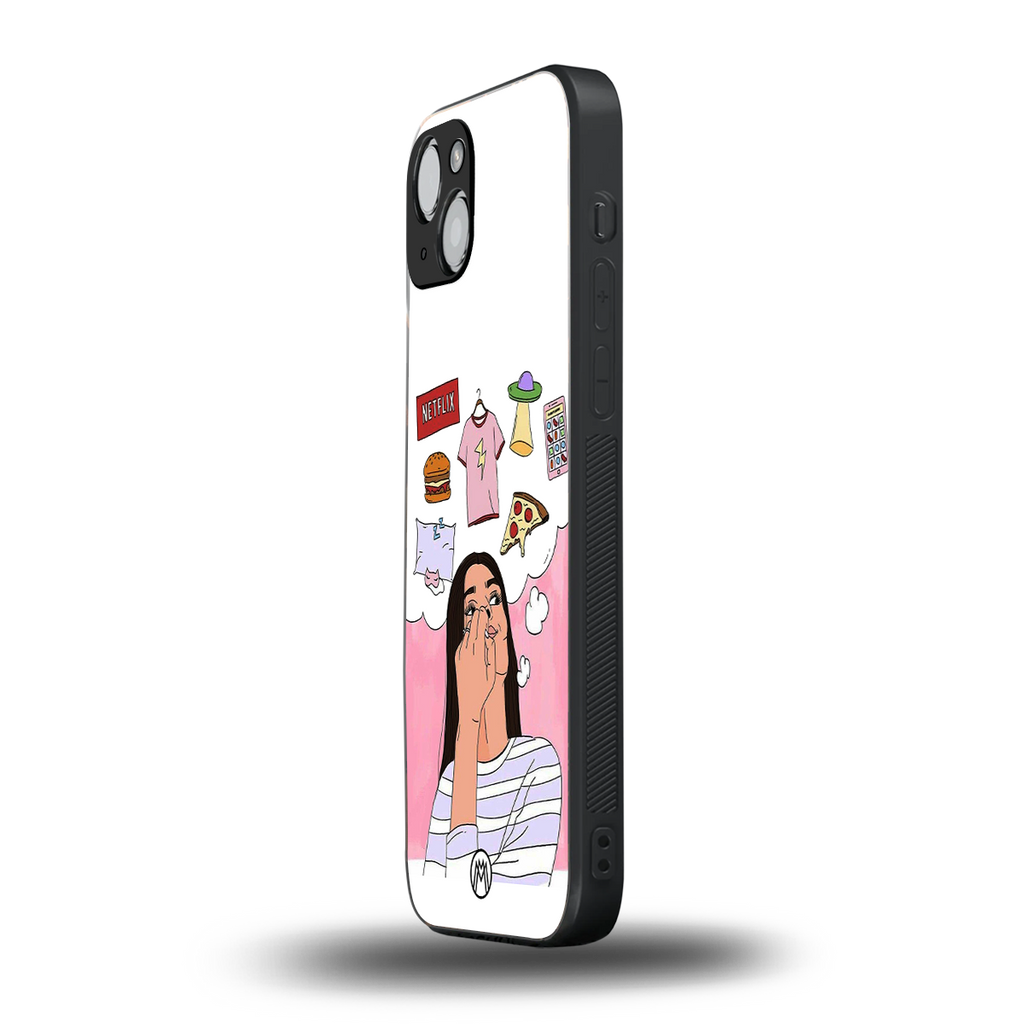 netflix and chill back phone cover | glass case for iphone 14 plus
