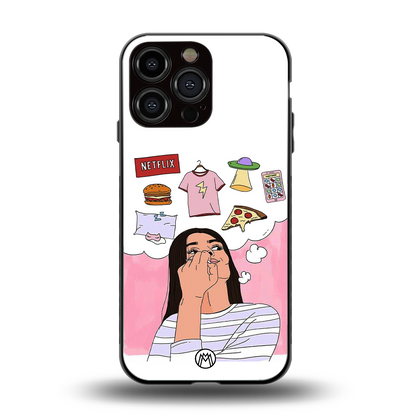 netflix and chill back phone cover | glass case for iphone 14 pro max