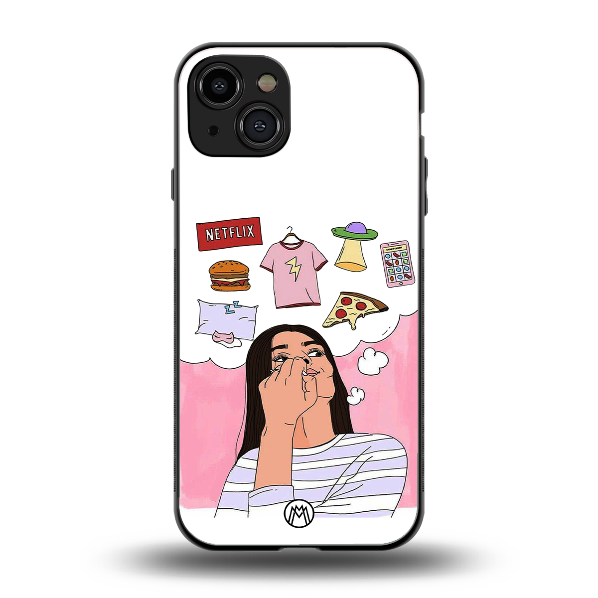 netflix and chill back phone cover | glass case for iphone 15