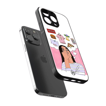 netflix and chill back phone cover | glass case for iphone 15 pro
