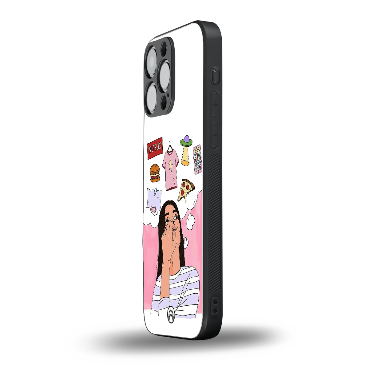 netflix and chill back phone cover | glass case for iphone 16 pro max