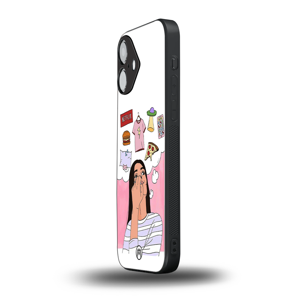 netflix and chill back phone cover | glass case for iphone 16