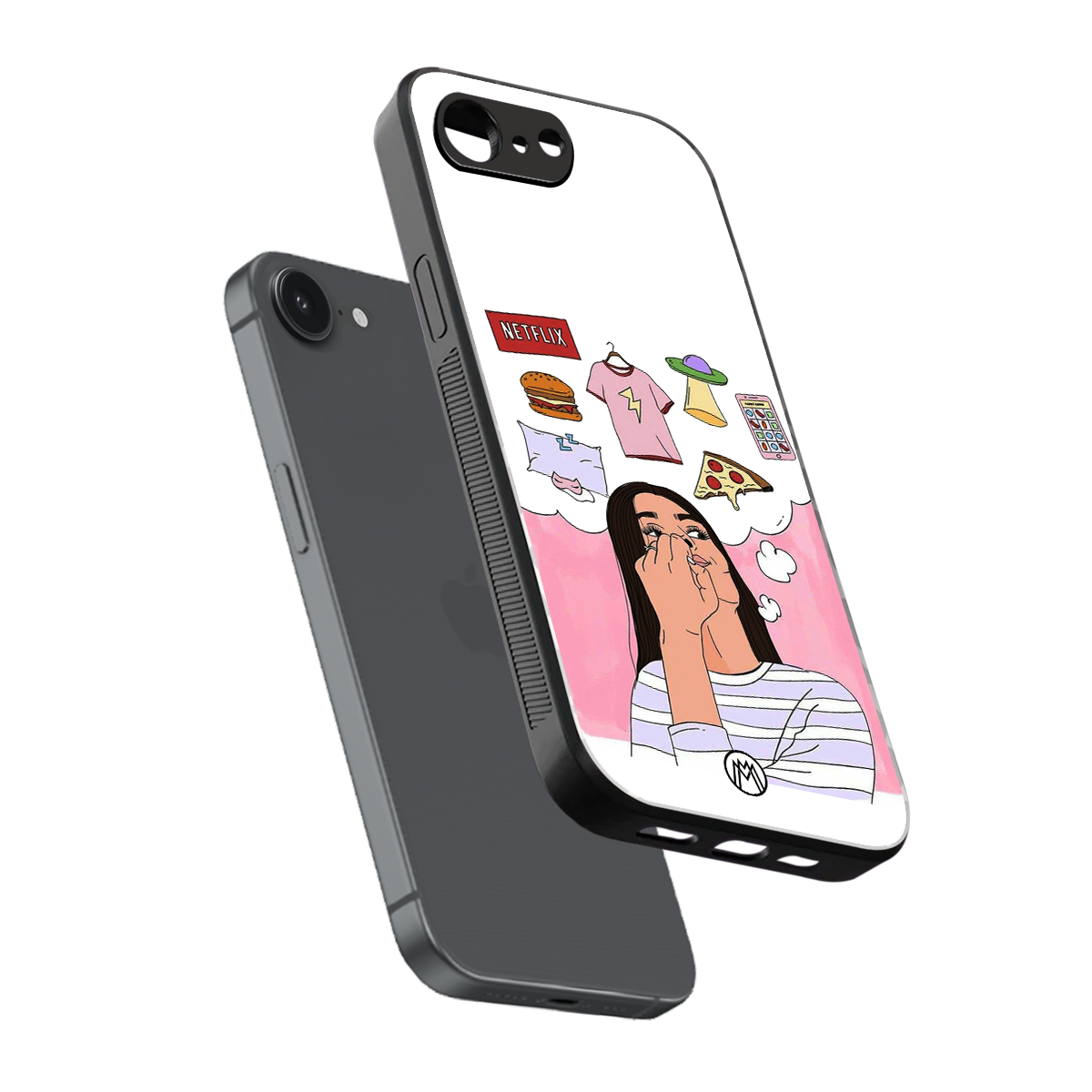netflix and chill back phone cover | glass case for iphone 16e
