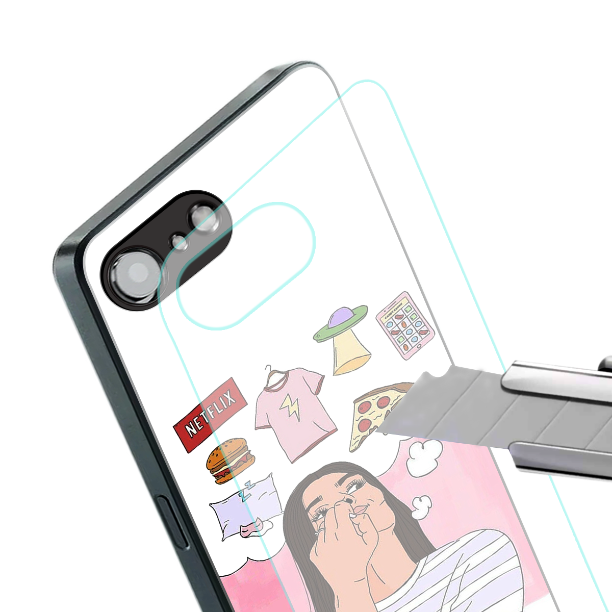 netflix and chill back phone cover | glass case for iphone 16e