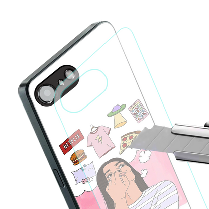 netflix and chill back phone cover | glass case for iphone 16e