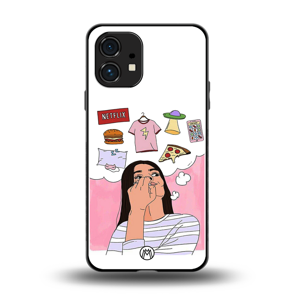 netflix and chill back phone cover | glass case for nothing phone 1