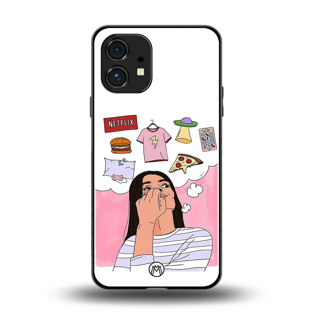 netflix and chill back phone cover | glass case for nothing phone 1