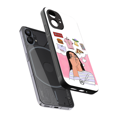netflix and chill back phone cover | glass case for nothing phone 1