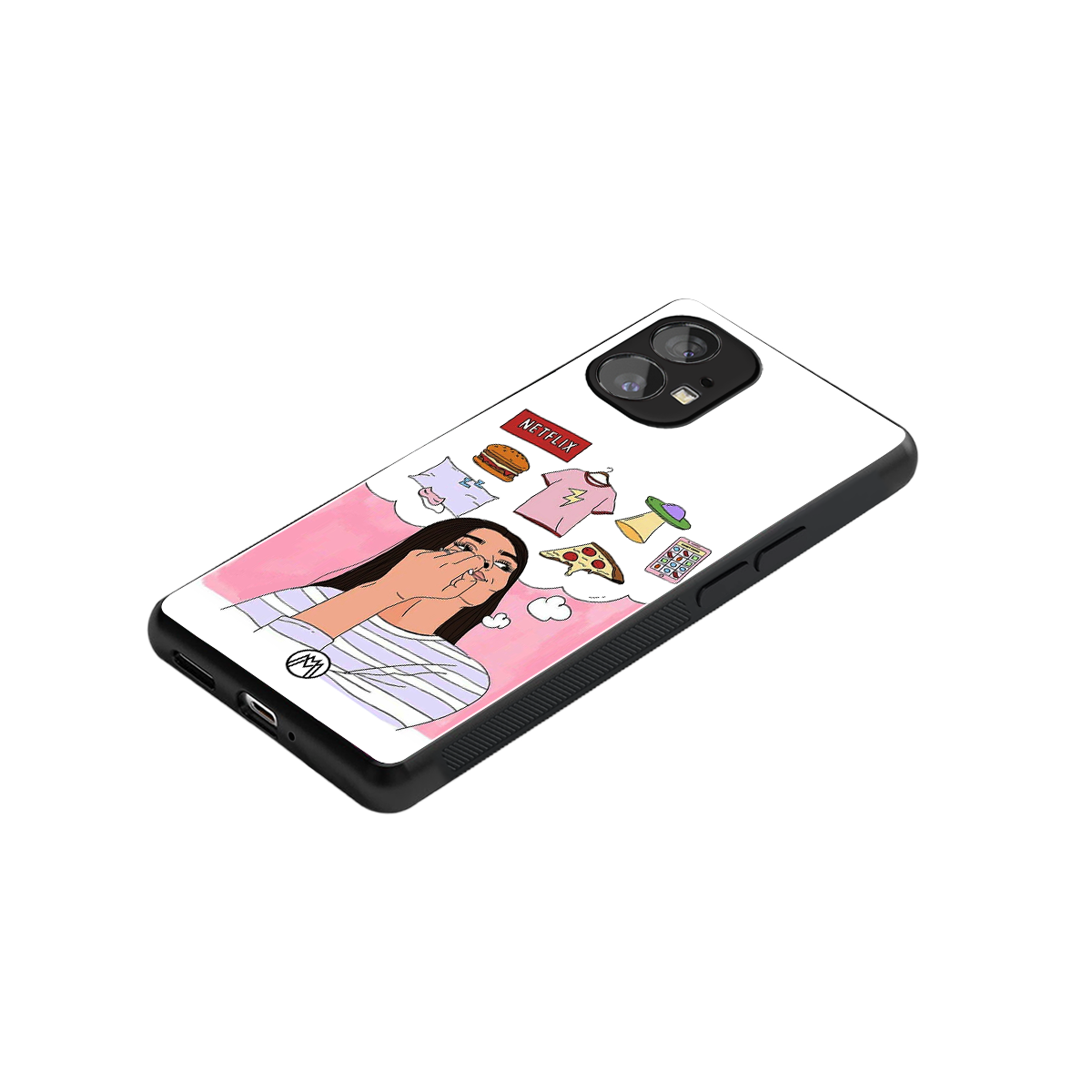 netflix and chill back phone cover | glass case for nothing phone 1