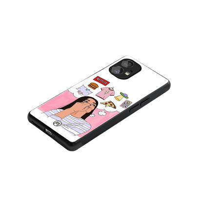 netflix and chill back phone cover | glass case for nothing phone 1