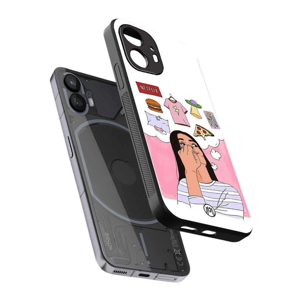 netflix and chill back phone cover | glass case for nothing phone 2