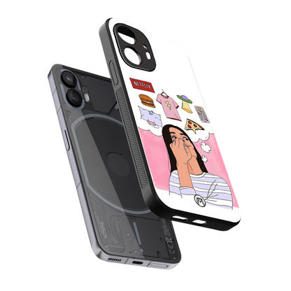 netflix and chill back phone cover | glass case for nothing phone 2