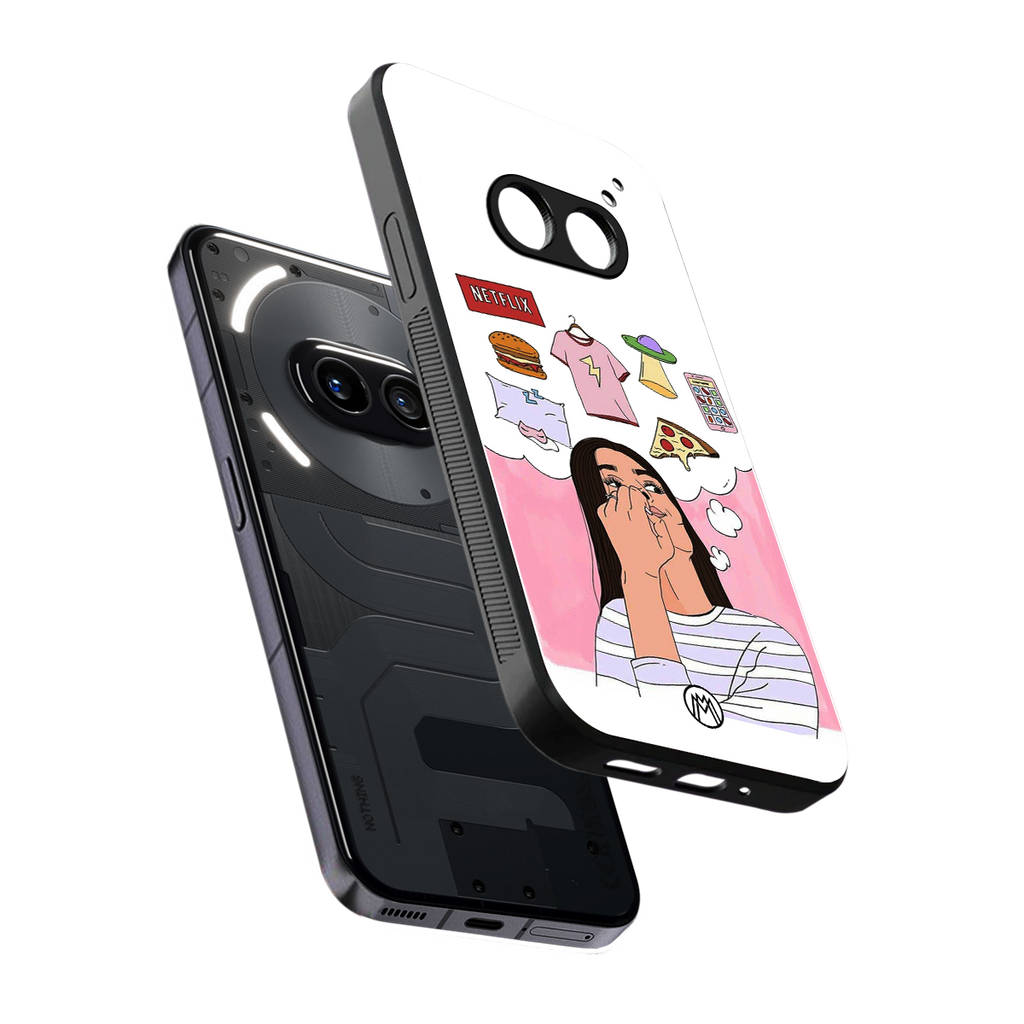 netflix and chill back phone cover | glass case for nothing phone 2a