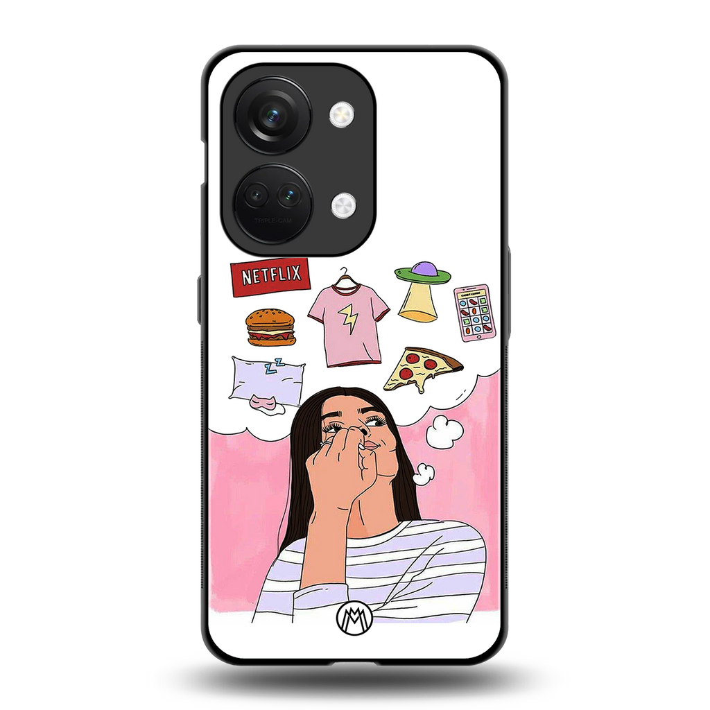 netflix and chill back phone cover | glass case for oneplus nord 3