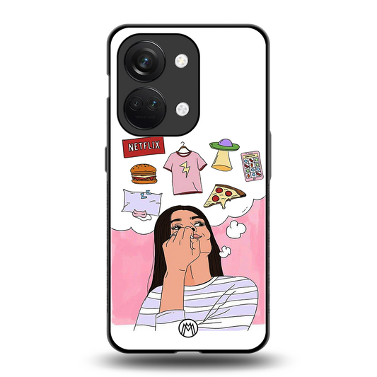 netflix and chill back phone cover | glass case for oneplus nord 3