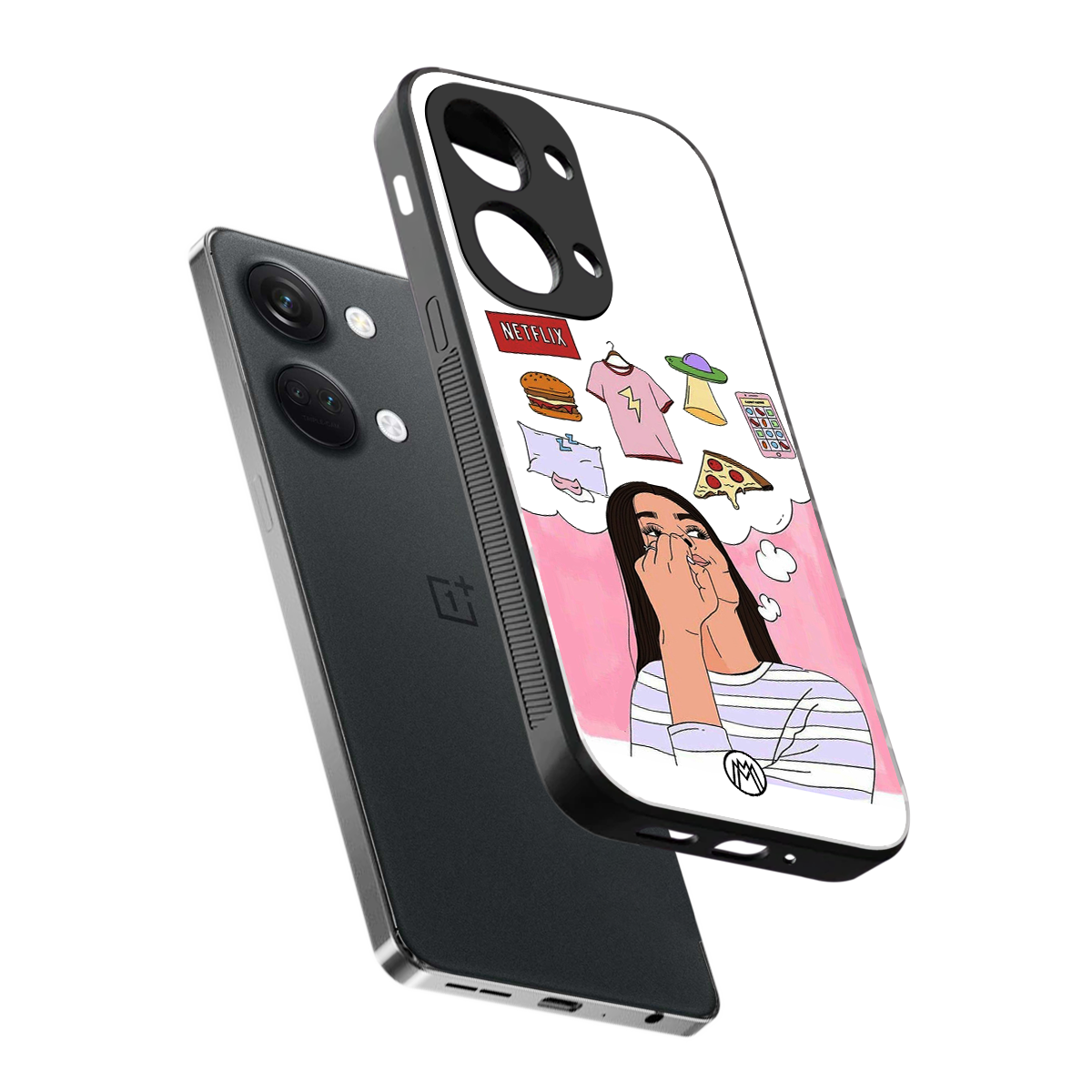 netflix and chill back phone cover | glass case for oneplus nord 3