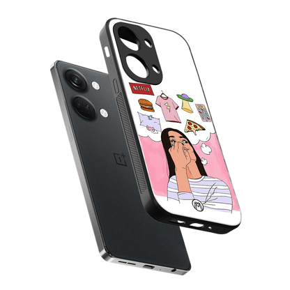 netflix and chill back phone cover | glass case for oneplus nord 3