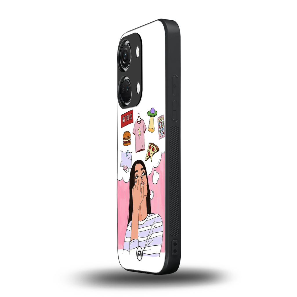 netflix and chill back phone cover | glass case for oneplus nord 3