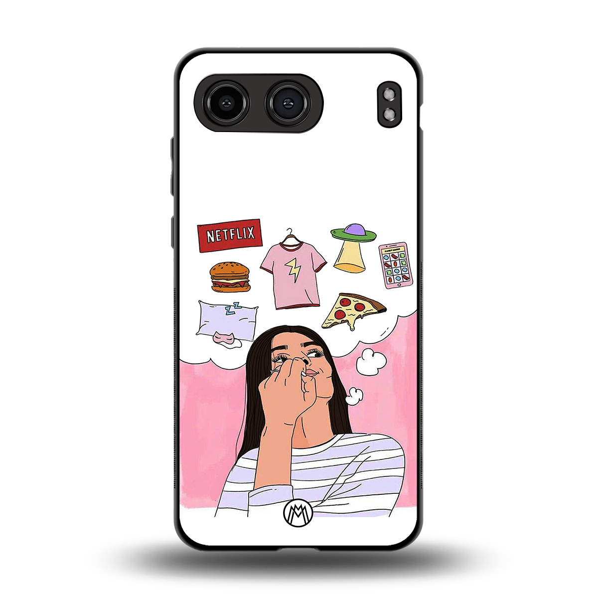 netflix and chill back phone cover | glass case for oneplus nord 4