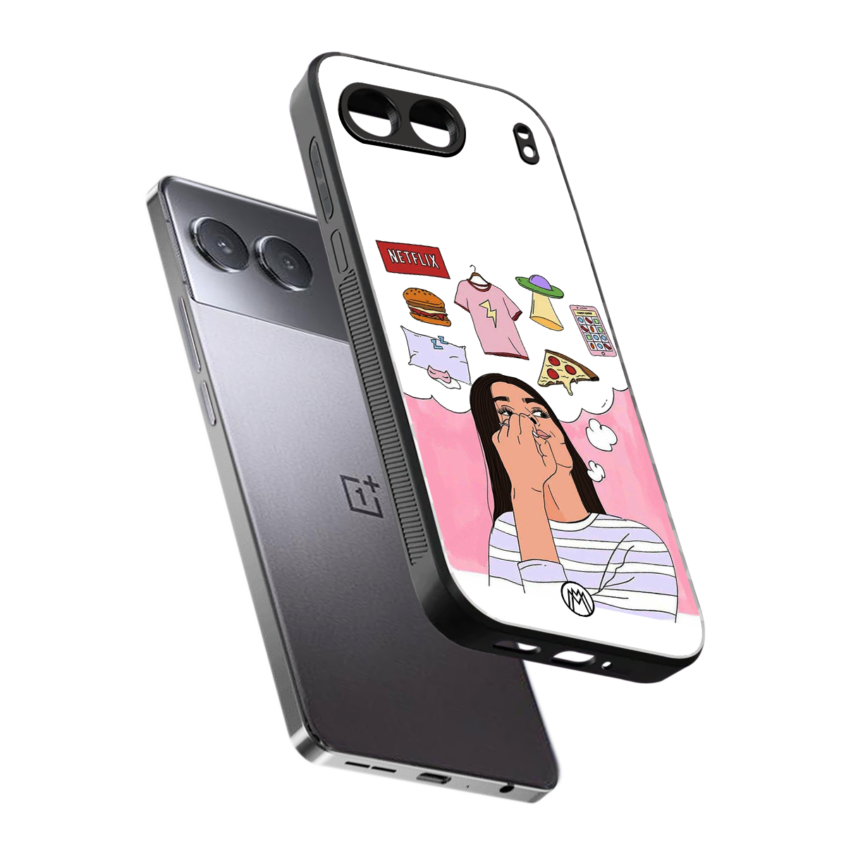 netflix and chill back phone cover | glass case for oneplus nord 4