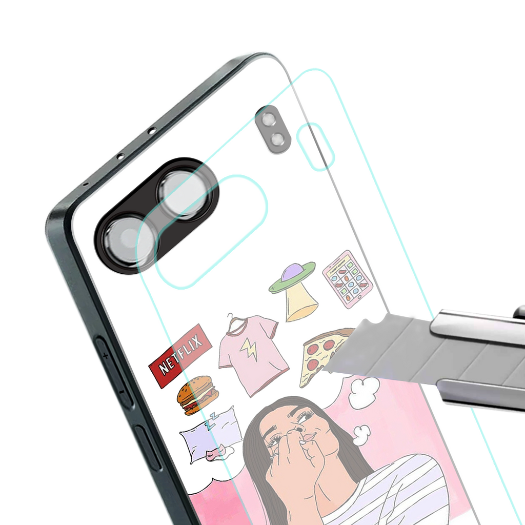netflix and chill back phone cover | glass case for oneplus nord 4