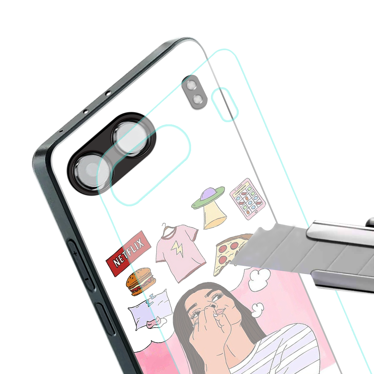 netflix and chill back phone cover | glass case for oneplus nord 4