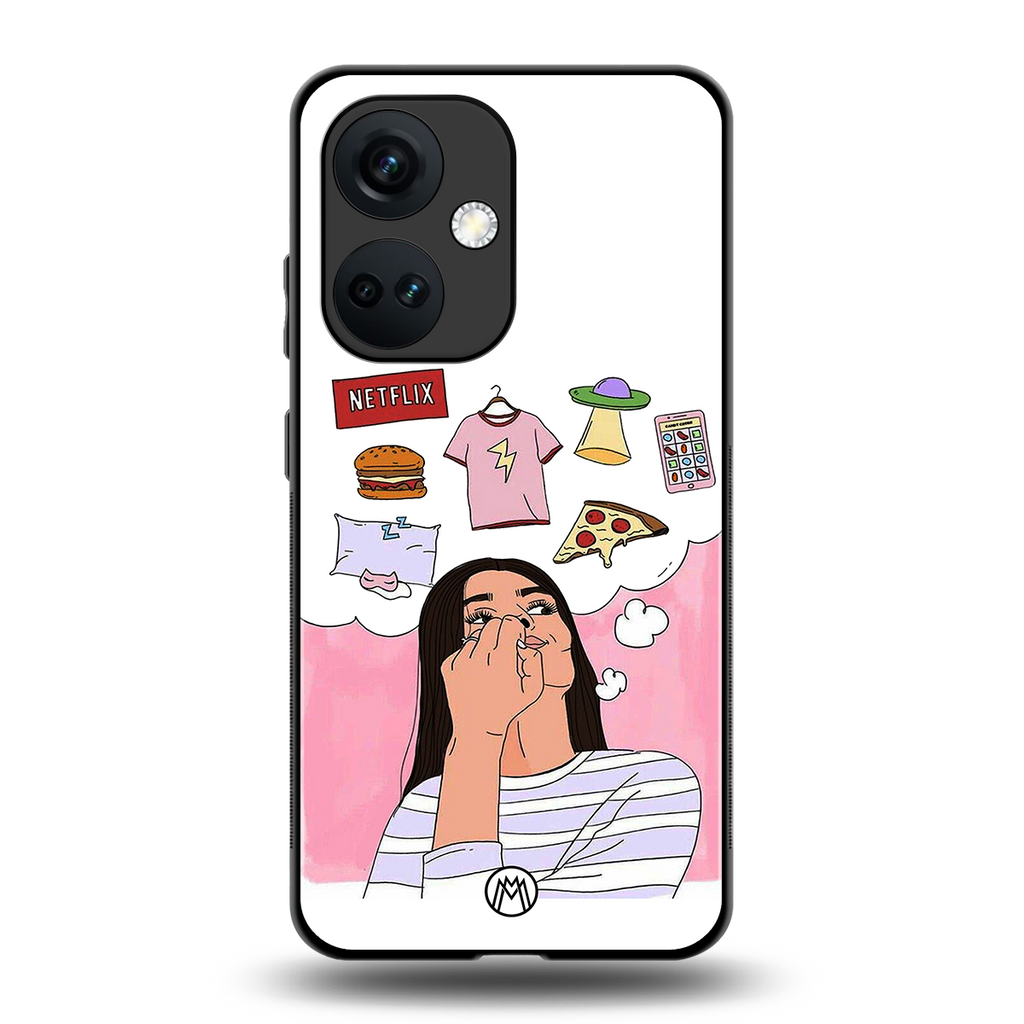 netflix and chill back phone cover | glass case for oneplus nord ce 3