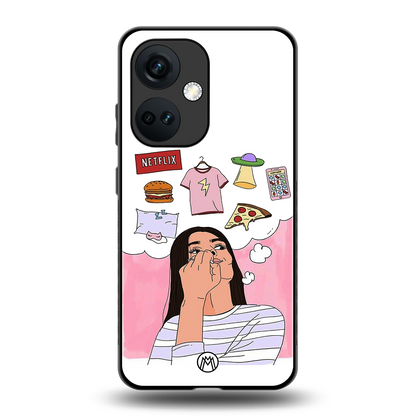 netflix and chill back phone cover | glass case for oneplus nord ce 3