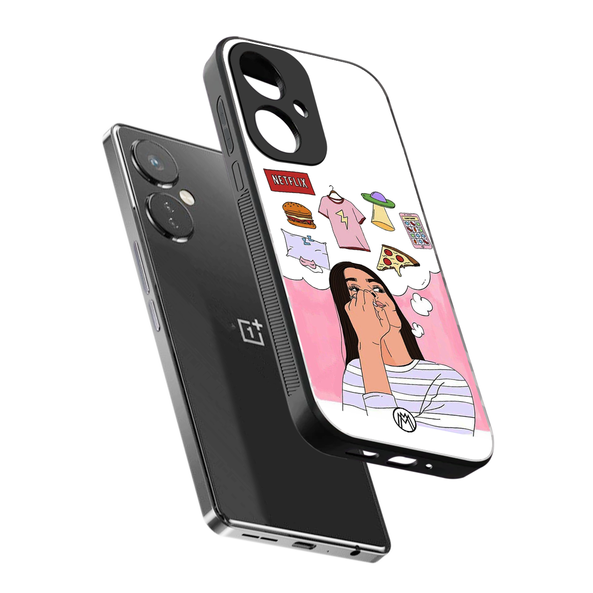 netflix and chill back phone cover | glass case for oneplus nord ce 3