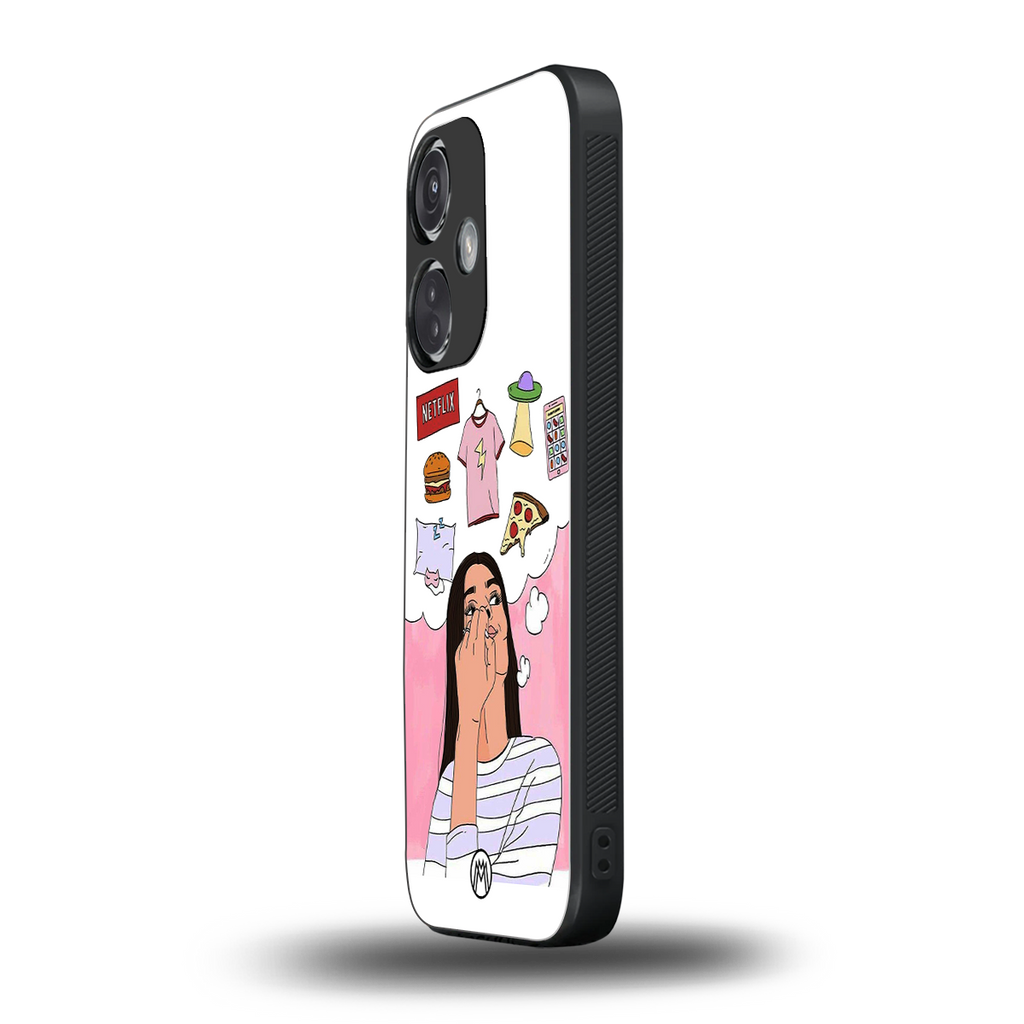 netflix and chill back phone cover | glass case for oneplus nord ce 3
