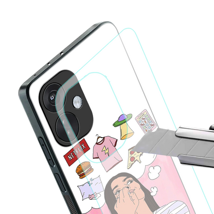 netflix and chill back phone cover | glass case for oneplus nord ce 3