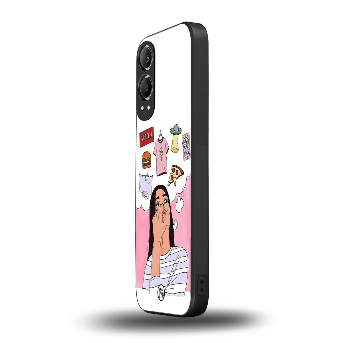 netflix and chill back phone cover | glass case for oneplus nord ce 4 lite