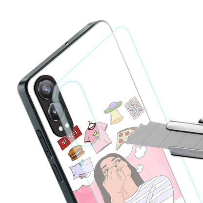 netflix and chill back phone cover | glass case for oneplus nord ce 4 lite