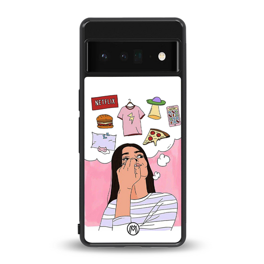 netflix and chill back phone cover | glass case for google pixel 6 pro