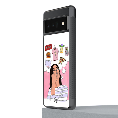 netflix and chill back phone cover | glass case for google pixel 6 pro