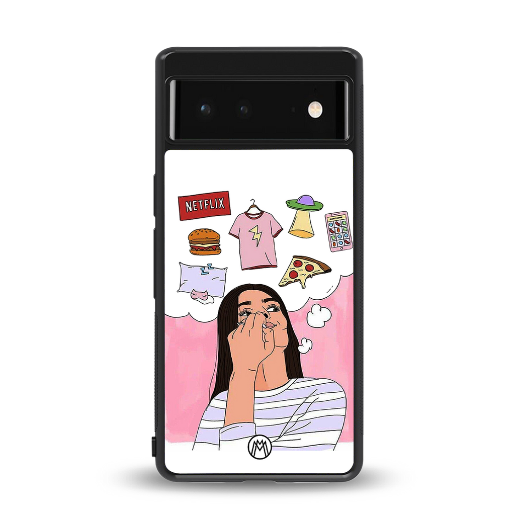 netflix and chill back phone cover | glass case for google pixel 6