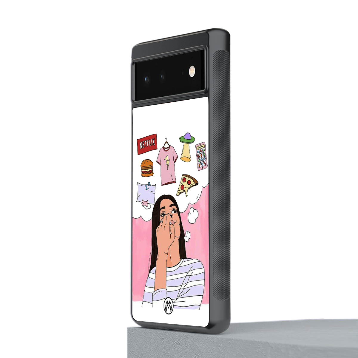 netflix and chill back phone cover | glass case for google pixel 6
