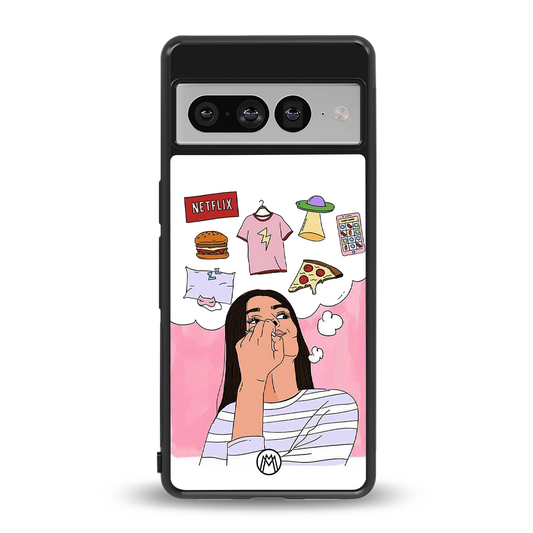 netflix and chill back phone cover | glass case for google pixel 7 pro