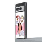 netflix and chill back phone cover | glass case for google pixel 7 pro