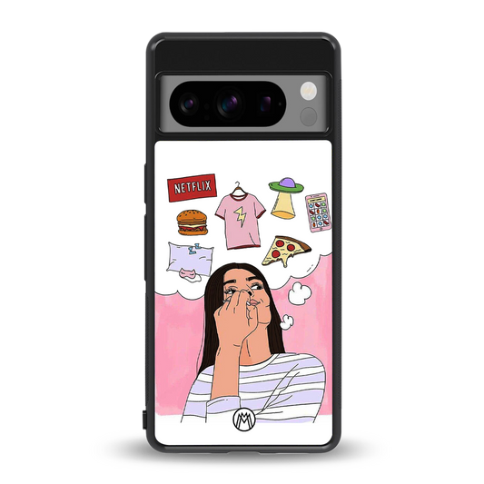 netflix and chill back phone cover | glass case for google pixel 8 pro