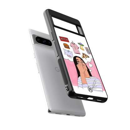 netflix and chill back phone cover | glass case for google pixel 8 pro