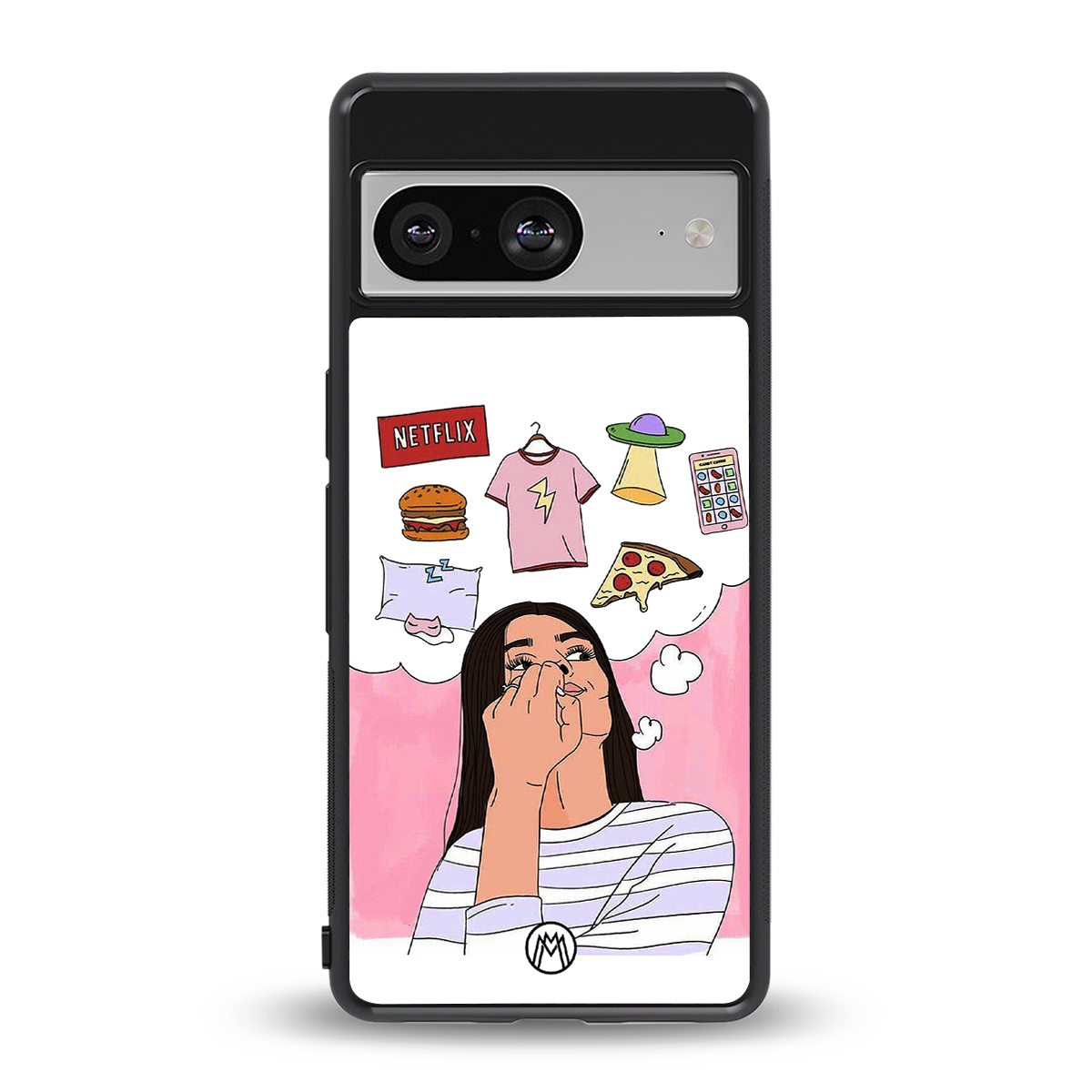 netflix and chill back phone cover | glass case for Google Pixel 8