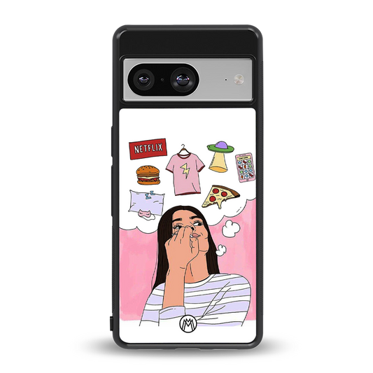netflix and chill back phone cover | glass case for Google Pixel 8