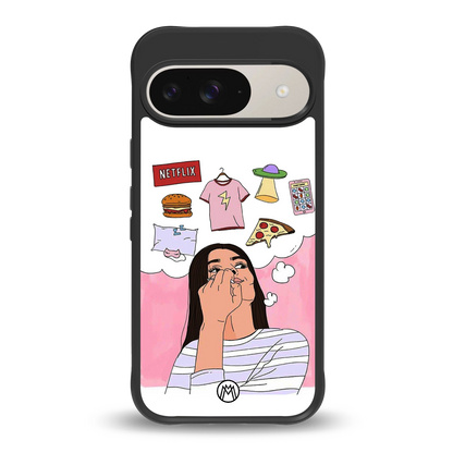 netflix and chill back phone cover | glass case for google pixel 9