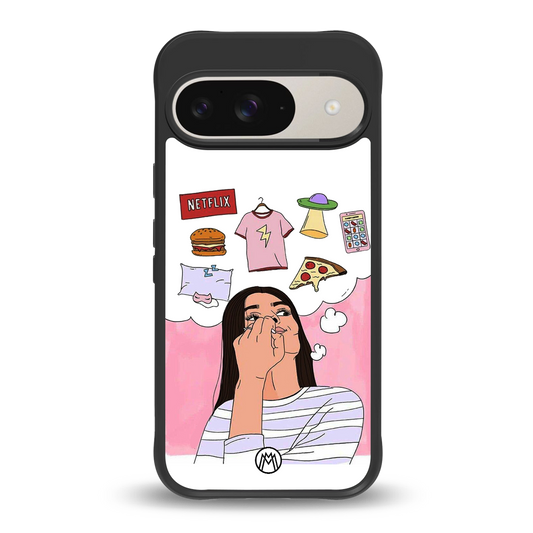 netflix and chill back phone cover | glass case for google pixel 9