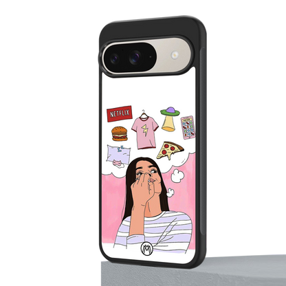 netflix and chill back phone cover | glass case for google pixel 9