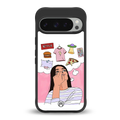 netflix and chill back phone cover | glass case for google pixel 9 pro