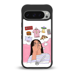 netflix and chill back phone cover | glass case for google pixel 9 pro
